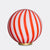 Murano Candy gulvlampe rød/hvid vertikale striber D:40 cm