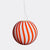 Large Murano Candy pendant red/white vertical stripes D: 40 cm