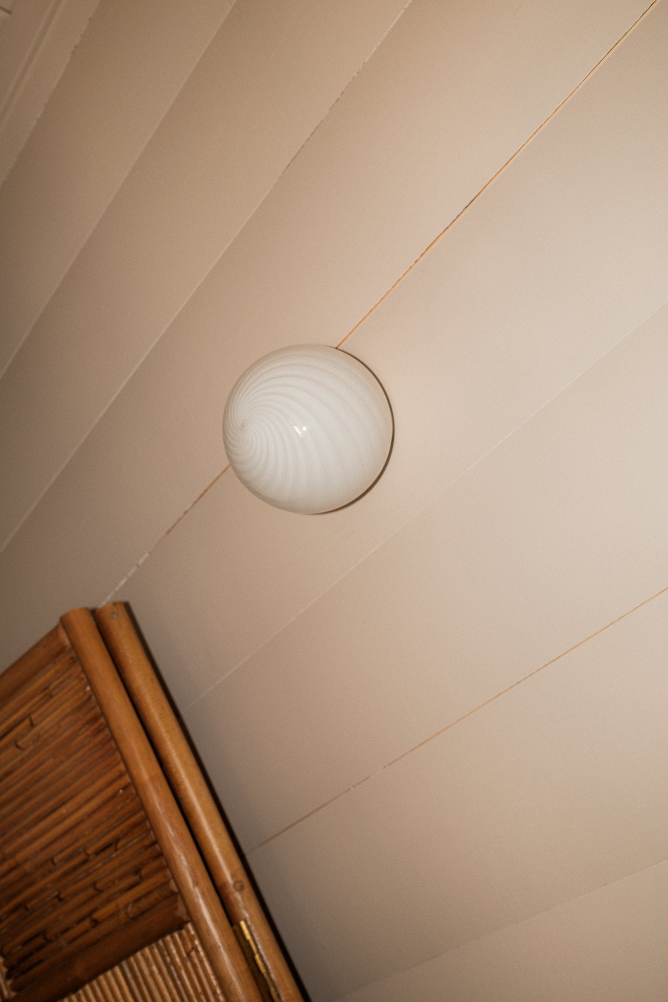 Murano white swirl wall lamp - ceiling/wall