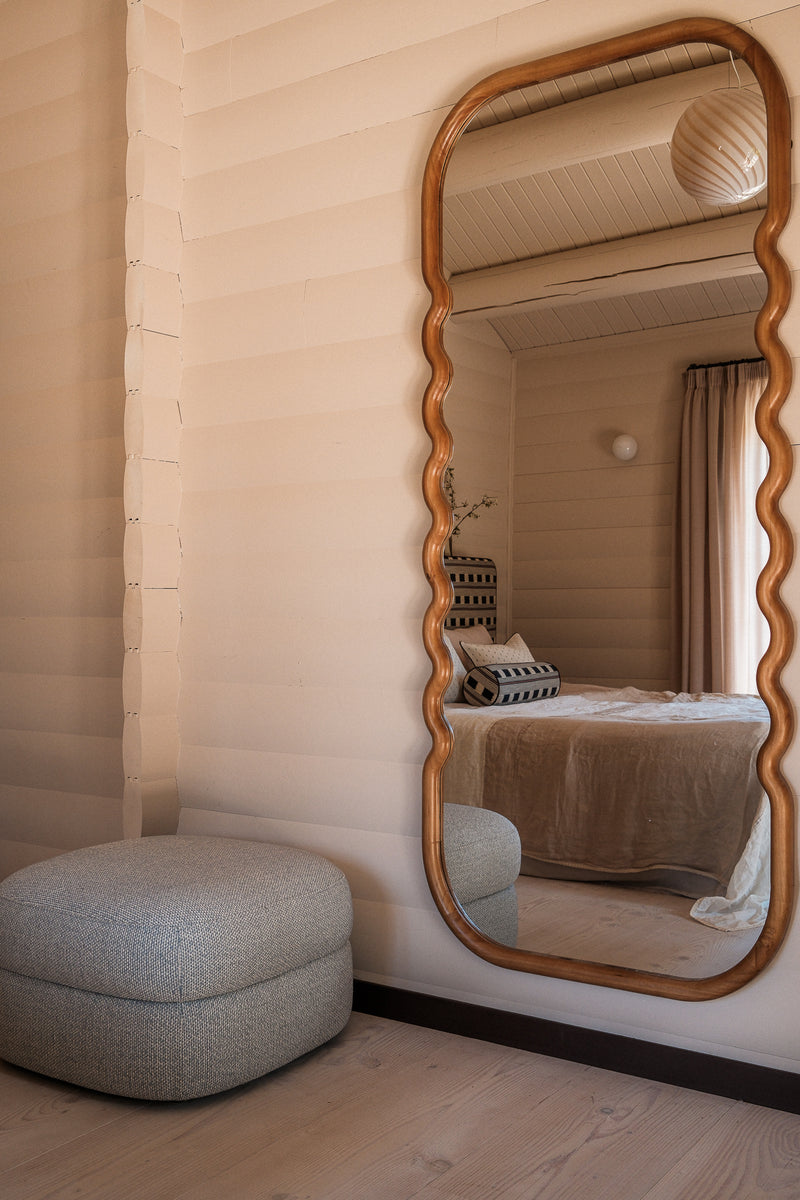 Large Murano Candy pendant caramel cream swirl D:40 cm