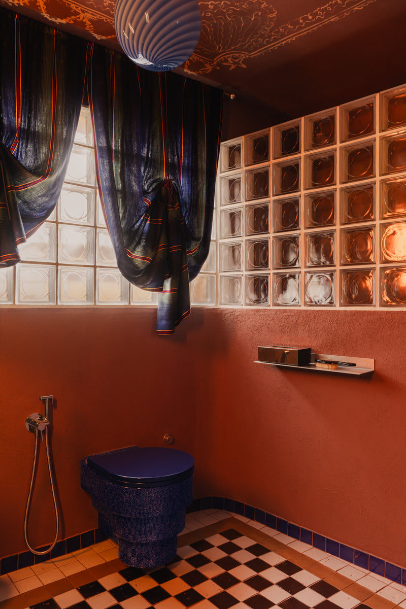 Murano Candy pendant blue swirl D:30 cm