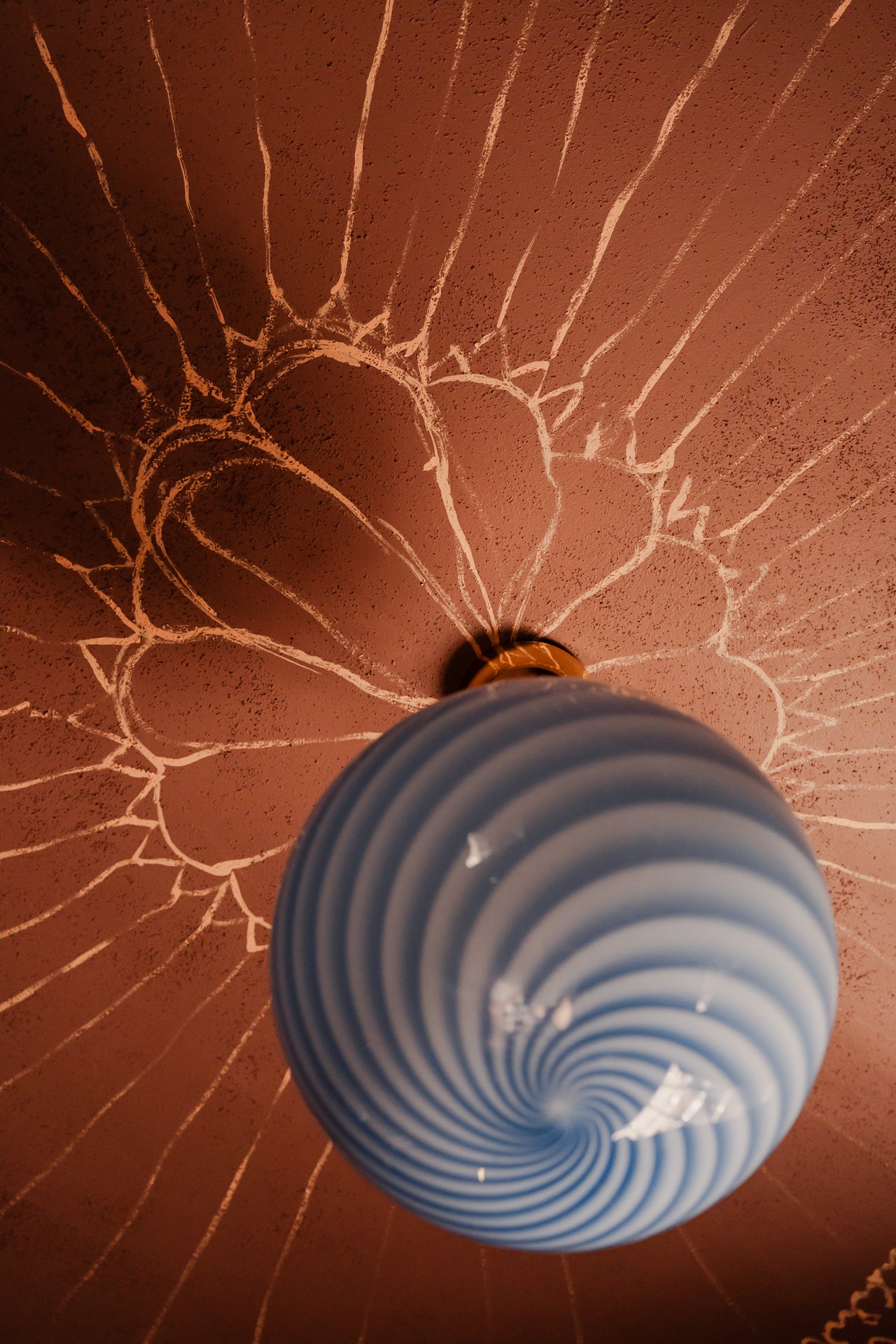 Murano Candy pendant blue swirl D:30 cm