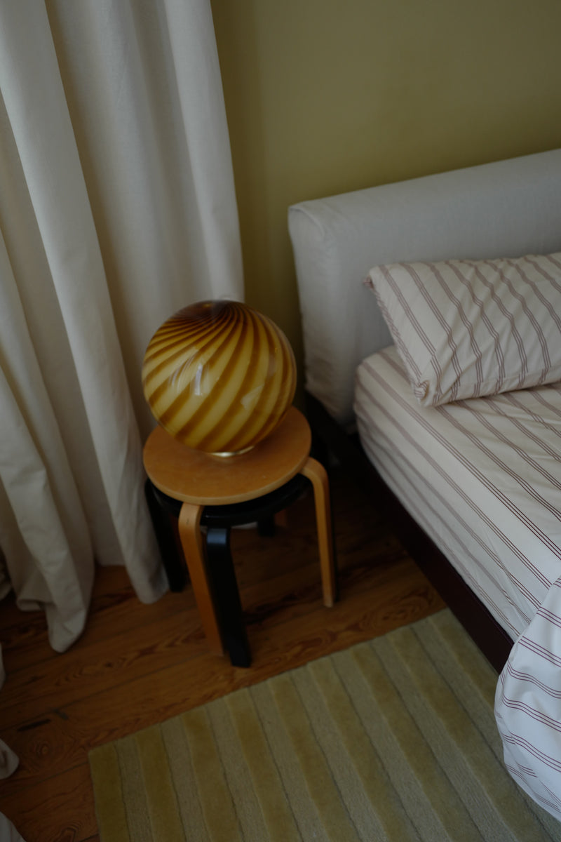 Murano Candy bordlampe rav orange swirl D:30 cm