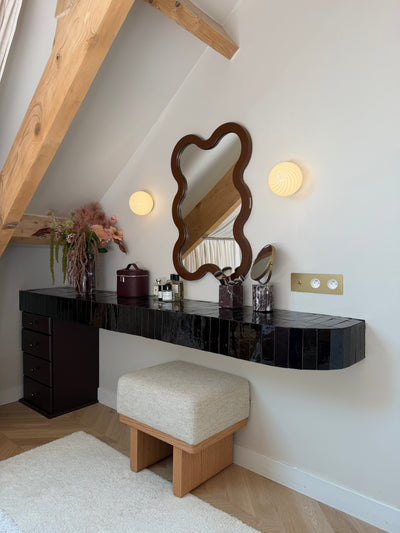 Murano Candy wall lamp white swirl D:14 cm