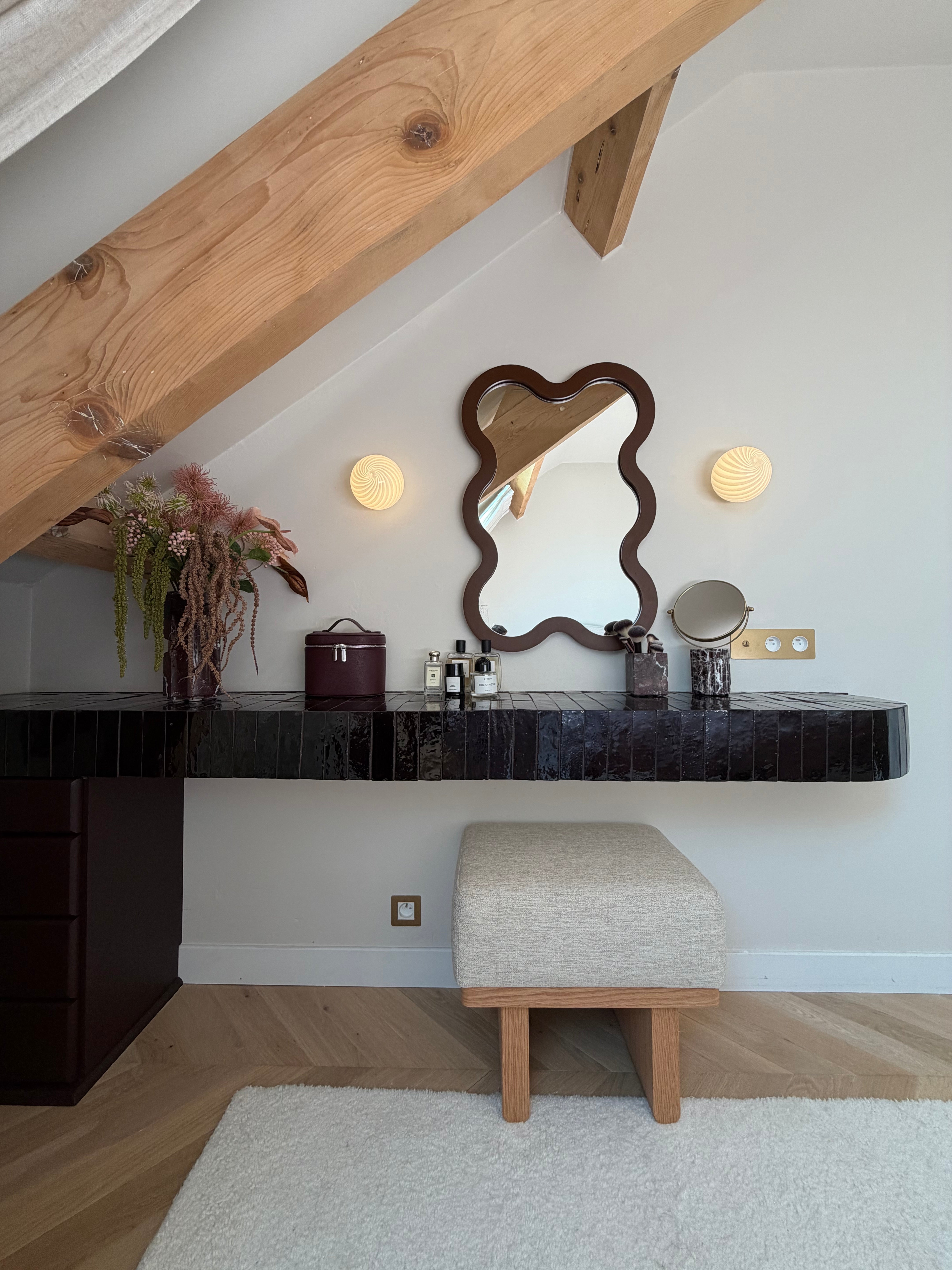 Murano Candy wall lamp white swirl D:14 cm