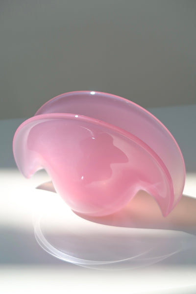 Vintage Murano pink mussel bowl L: 19 cm