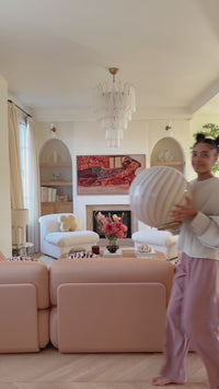 Murano Candy bordlampe grøn/hvid swirl D:30 cm