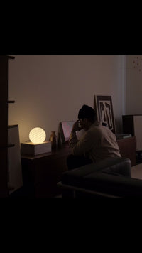 Murano Candy gulvlampe rød/hvid swirl D:40 cm