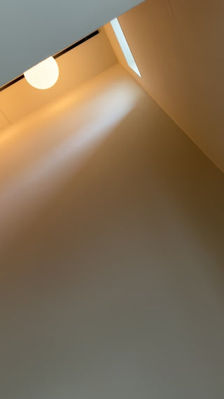 Stor Murano rund hvid swirl lampe pendel D:40 cm